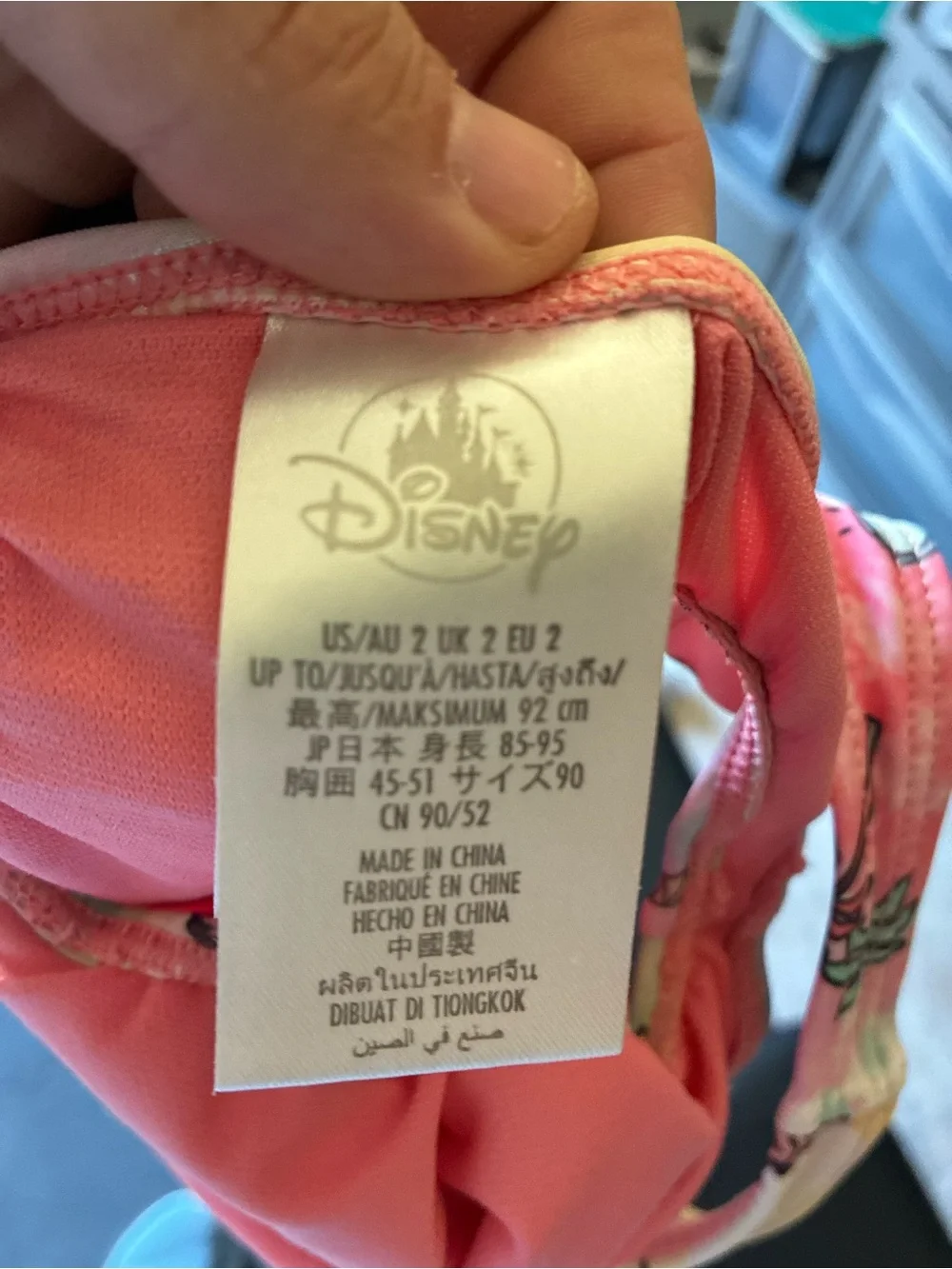 Disney Pink Tropical Print One-Piece Swimsuit
